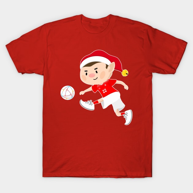 Switzerland football Christmas elf. Football World Cup soccer T-Shirt T-Shirt by abtchlr